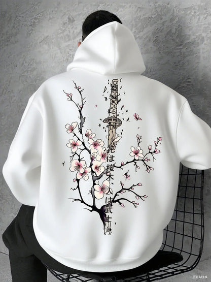 Sweat à capuche Sakura — Cerisier & Katana