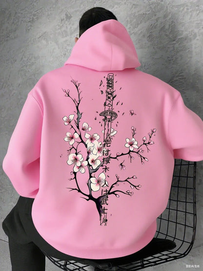 Sweat à capuche Sakura — Cerisier & Katana